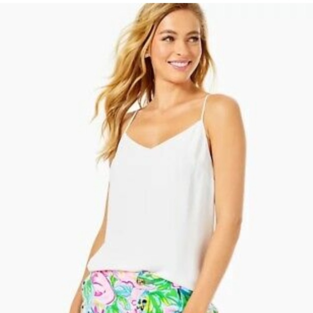 Lilly Pulitzer DUSK LILEEZE TANK TOP White Cami
